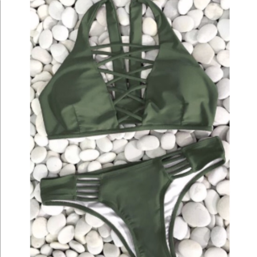 Olive green bikini